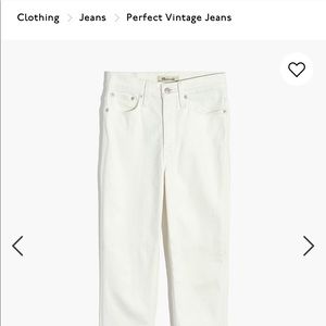 Perfect Vintage Jean in Tile White Raw-Hem Edition